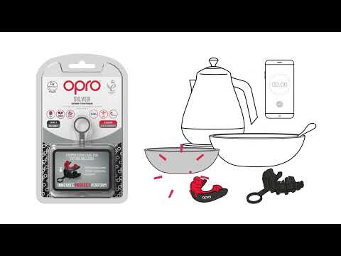 OPRO マウスガード「シルバー」レベル | 大人用/白&黒